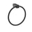Monument Zinc & Aluminum Matte Black Towel Ring 1