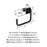 Mulholland Zinc Matte Black Towel Ring 2