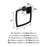 Revitalize Zinc Matte Black Towel Ring 2