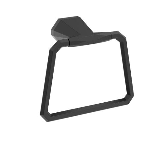 St. Vincent Zinc & Stainless Steel Matte Black Towel Ring 1