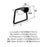 St. Vincent Zinc & Stainless Steel Matte Black Towel Ring 2
