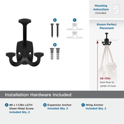 Vicinity Zinc Matte Black Hook 3