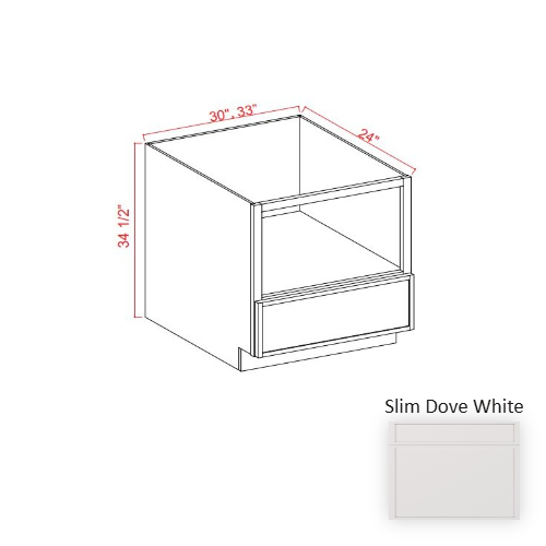 Slim Shaker Style Wood Dove White Microwave Base Cabinet Dove White 1