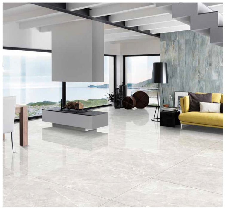 Porceluxe Meta Bianco Porcelain Tile - 12" x 24" Matte