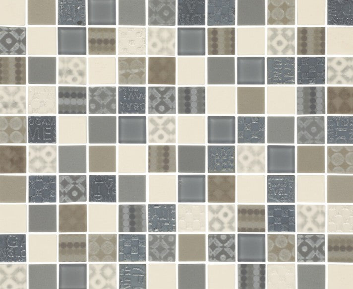 Uptown Glass Mixed Metro Taupe UP09 Mosaic Glossy 1