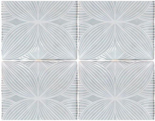Melody Ceramic Mint Grey Audrey Decor Tile Glossy 1