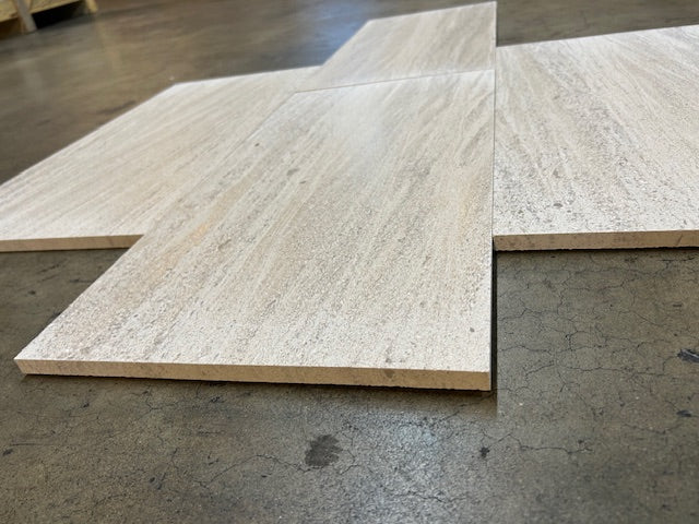 Mocha Creme Brushed Limestone Tile - 18" x 36" 4