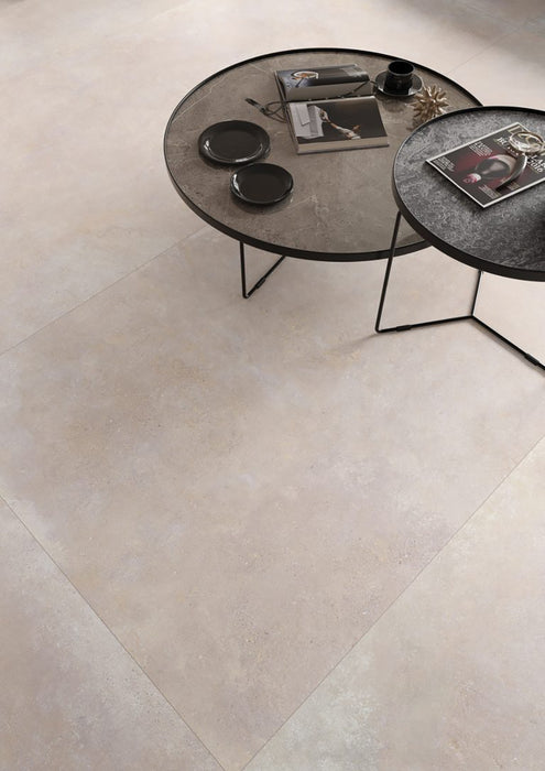 Modern Concrete Porcelain Ivory Tile Matte 2