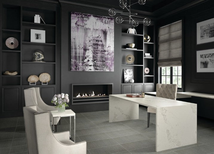 Fabric Art Porcelain Modern Textile Dark Gray MT54 Tile Matte 2