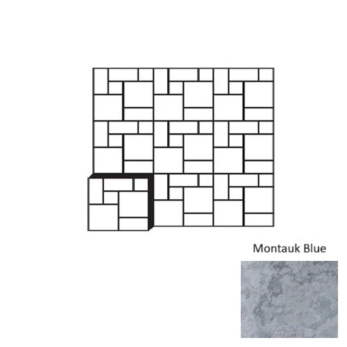 Montauk Blue Slate Tumbled Olomouc Pattern