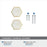 Accents Zinc & Acrylic Gold / Mother of Pearl Cabinet Knob 11