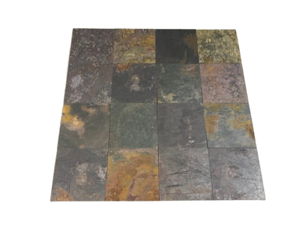Multi Color Classic Slate Tile Natural Cleft Face, Gauged Back 1