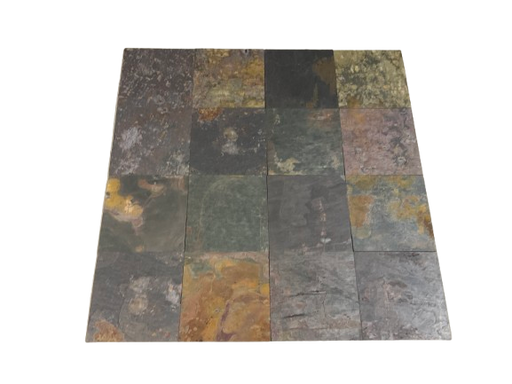 Multi Color Classic Slate Tile Natural Cleft Face, Gauged Back 1