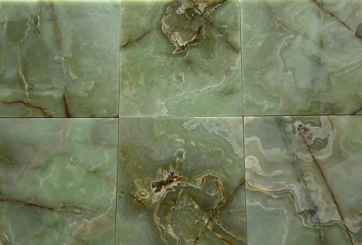 Green Multi Color Onyx Tile - 12" x 12" x 3/8" Honed