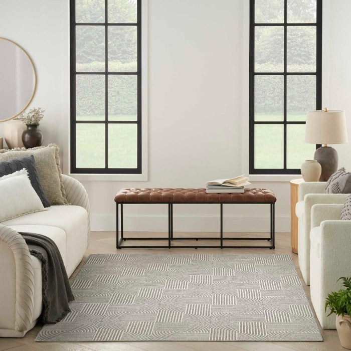 Natural Texture Grey Ivory Polyester GRYIV