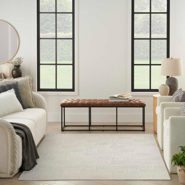 Natural Texture Ivory Polyester IV