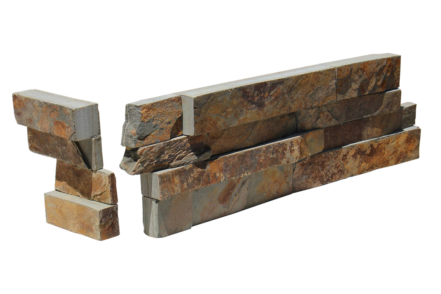 Natural Gold Slate Ledgestone Corner Split Face 1