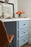 Accents Zinc & Acrylic Gold / Navy Blue Cabinet Knob 18