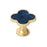 Accents Zinc & Acrylic Gold / Navy Blue Cabinet Knob 1