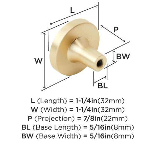 Accents Zinc & Acrylic Gold / Navy Blue Cabinet Knob 6