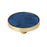 Accents Zinc & Acrylic Gold / Navy Blue Cabinet Knob 4