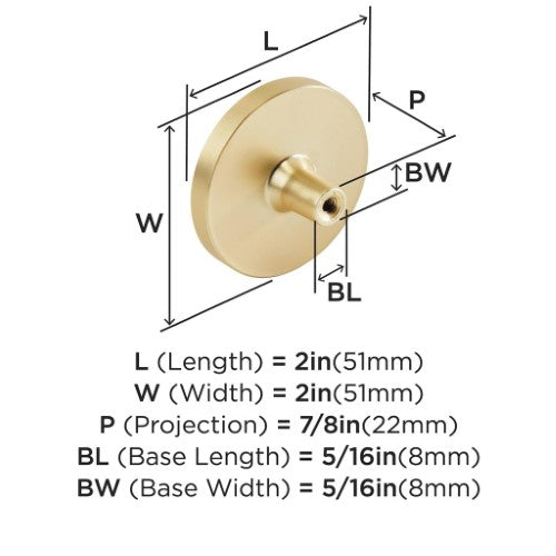 Accents Zinc & Acrylic Gold / Navy Blue Cabinet Knob 8