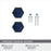 Accents Zinc & Acrylic Gold / Navy Blue Cabinet Knob 11