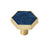 Accents Zinc & Acrylic Gold / Navy Blue Cabinet Knob 3