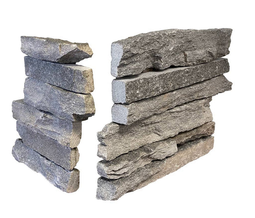 Navy Grey Marble Ledgestone Corner Natural Cleft 1