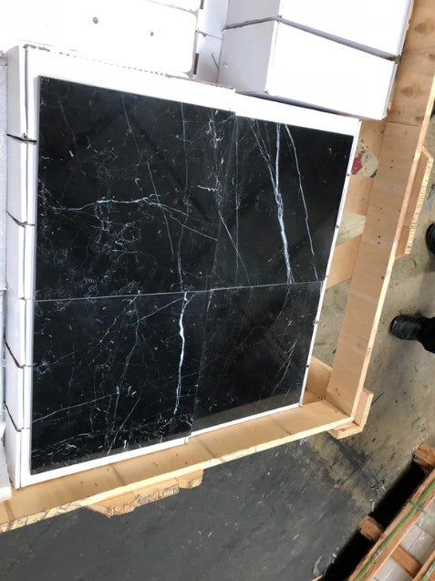 Nero Marquina Marble Tile Honed 4