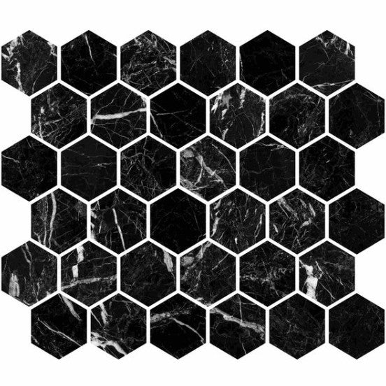 Nero Marquina Marble Mosaic Polished 1