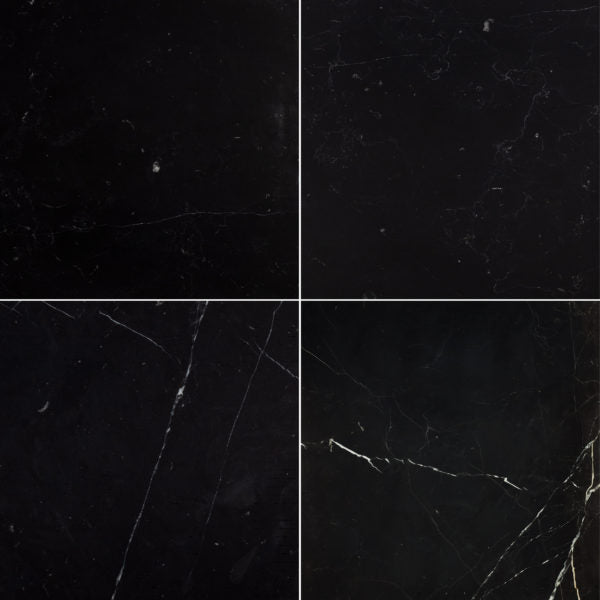 Nero Marquina Marble Tile - Honed 2