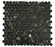 Full Sheet Sample - Nero Marquina Penny Round Marble Mosaic - 3/4" x 3/4" x 3/8" Polished
