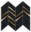 Nero Marquina & Gold Mirror Marble Mosaic Polished 1