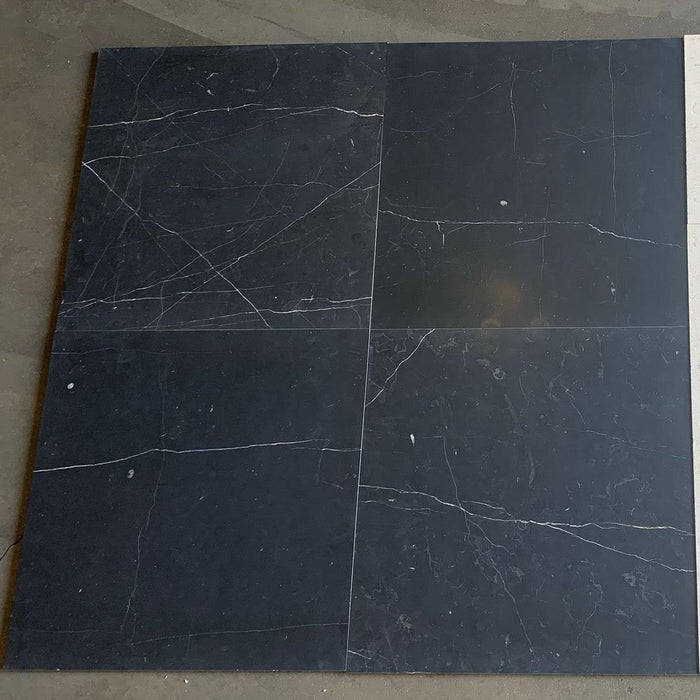 Nero Marquina Marble Tile Honed 1