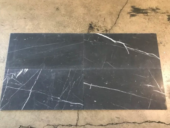 Nero Marquina Marble Tile Honed 3