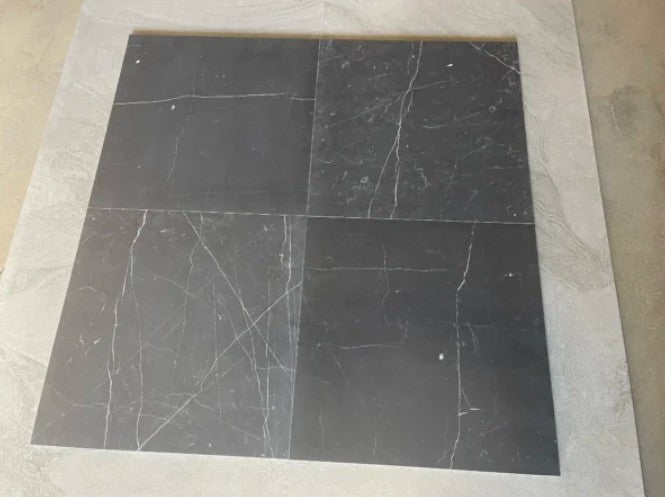 Nero Marquina Marble Tile Honed 7