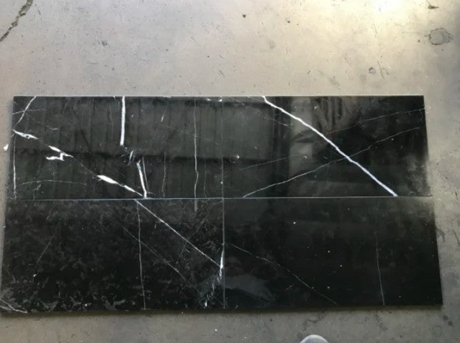 Nero Marquina Marble Tile Polished 2
