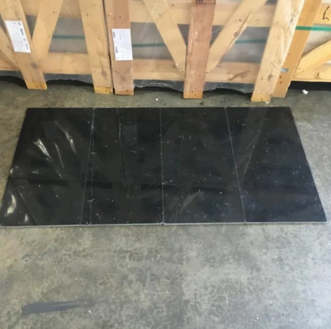 Nero Marquina Marble Tile Polished 4
