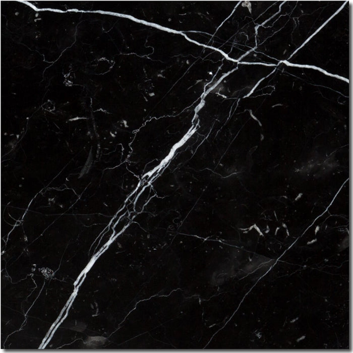 Nero Marquina Marble Tile - Polished 4