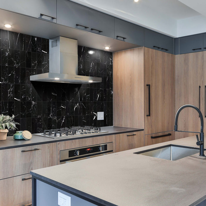 Nero Marquina Marble Tile - Polished 7