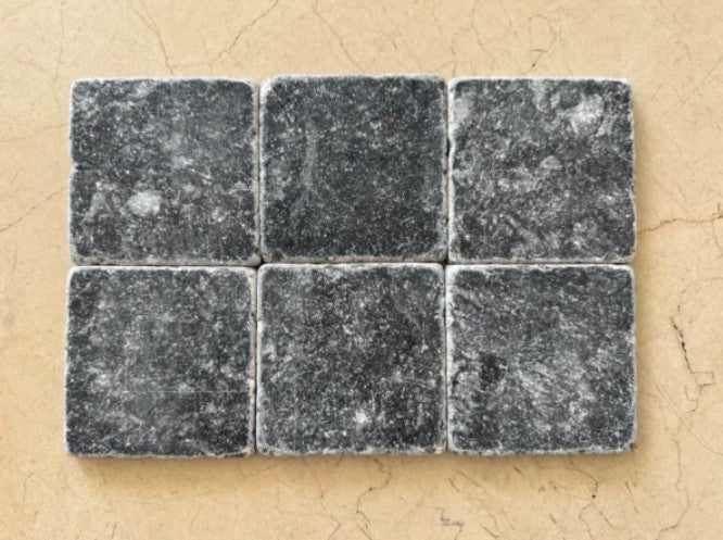 Nero Marquina Marble Tile Tumbled 3