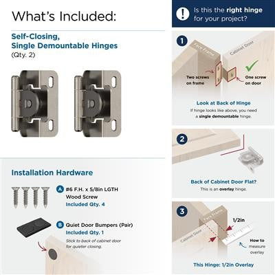 Decorative Hinges Steel Nickel Cabinet Hinge 3