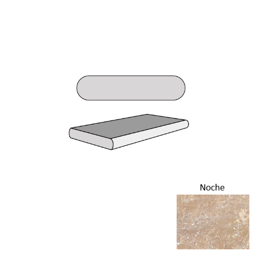 Noche Travertine Double Bullnose Coping Tumbled 1