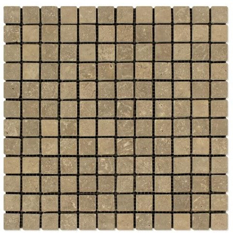 Noche Travertine Mosaic Tumbled