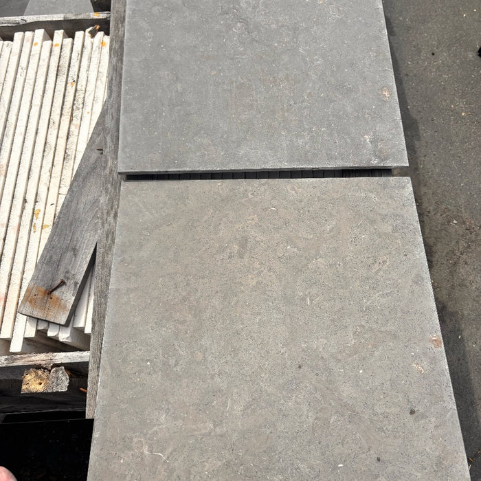 Nova Blue (Azul Lagos) Honed Limestone Tile - 18" x 18" x 1/2"