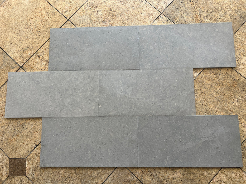Nova Blue (Azul Lagos) Limestone Tile - 12" x 24" x 1/2" Honed 