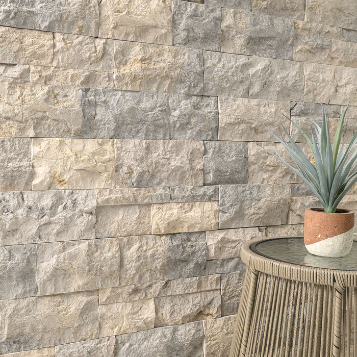 XL Rockmount Stacked Stone Panel Marble Ocean Blue Ledgestone Split Face 4