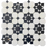 Thassos White Polished Marble Mosaic - Octagon Patio with Black