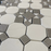 Thassos White Marble Mosaic - Octagon Patio with Gray Polished